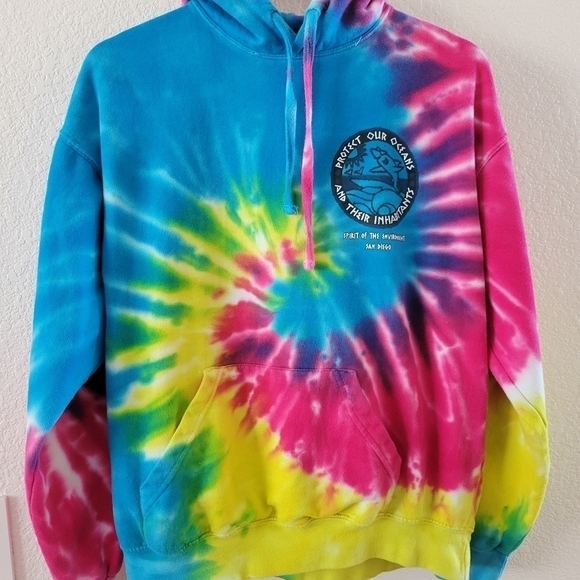 Spirit of the Environment San Diego Tie Dye Hoodie Sweatshirt - Picture 2 of 6